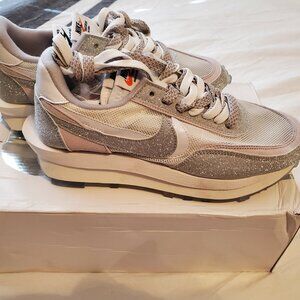 Sacai x Nike Customized Glitter LVD Waffle Daybreak White Bright White Running